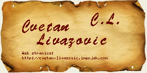Cvetan Livazović vizit kartica